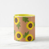 Mug Sunflower Pattern Design – Cute Floral Aesthetic (Centre)