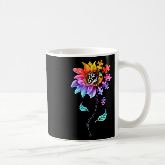 Mug Sunflower Sensibilisation sur l'autisme Be Kind Pu (Droite)