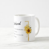 Mug Sunflower Sisterhood - Support, Giggles, Secrets (Devant droit)