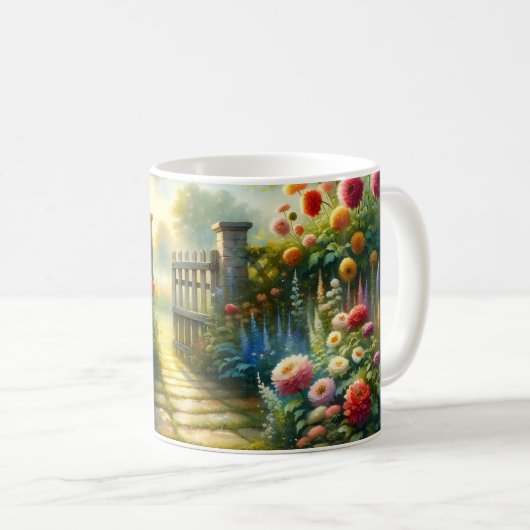 Mug Sunlit Garden Pathway Gate Scene (Devant droit)