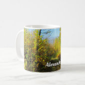 Mug Sunlit Woods en automne - Personnalisé (Devant gauche)