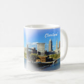 Mug Sunny Cleveland River Skyline  (Devant droit)