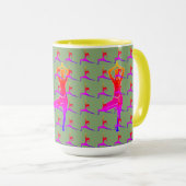 Mug Sunny Fun Yoga Design' Combo Café Mug/ Coupe (Devant droit)