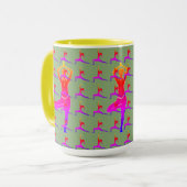 Mug Sunny Fun Yoga Design' Combo Café Mug/ Coupe (Devant gauche)