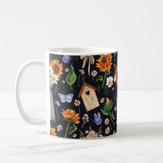 Mug Sunny Rustic Watercolor Motif (Gauche)