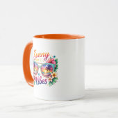 Mug Sunny Vibes Tropical Sunset Sunglasses Two-Tone  (Devant gauche)