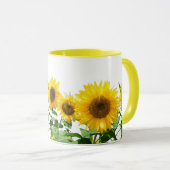 Mug Sunny Yellow Sunflowers et Calligraphie (Devant droit)