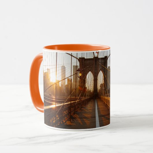 Mug Sunrise du pont Brooklyn de New York (Devant gauche)
