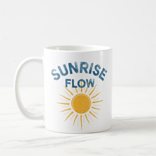 Mug Sunrise Flow Retro Sun Graphic Print Vinyasa Yoga  (Gauche)