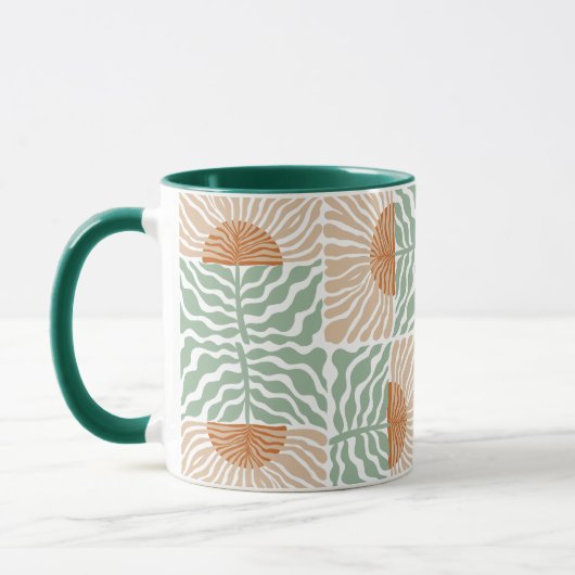Mug Sunrise Glory Abstrait Floral (Gauche)