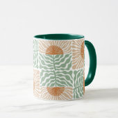 Mug Sunrise Glory Abstrait Floral (Devant droit)
