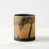 Mug Sunrise Sud-Ouest avec des chevaux et des arbres M (Centre)