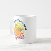Mug Sunrise-Sunburn-Sunset-Repeat | Palmiers d'or (Devant gauche)