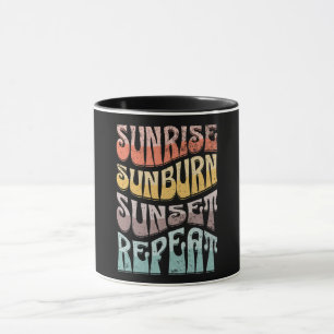 Mug Sunrise Sunburn Sunset Répétition
