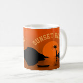 Mug Sunset Beach Art Tropical Orange (Devant droit)
