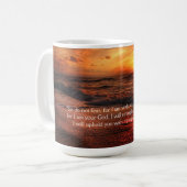Mug Sunset Beach Ne Craignent Pas Ésaïe 41:10 (Devant gauche)