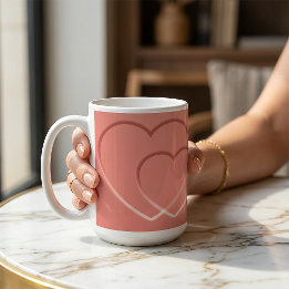 Mug Sunset Gradient Heart Custom Door Sign