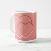 Mug Sunset Gradient Heart Custom Door Sign (Devant gauche)