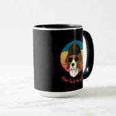 Mug Sunset Hound votre message texte (Devant droit)