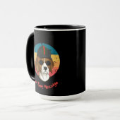 Mug Sunset Hound votre message texte (Devant gauche)