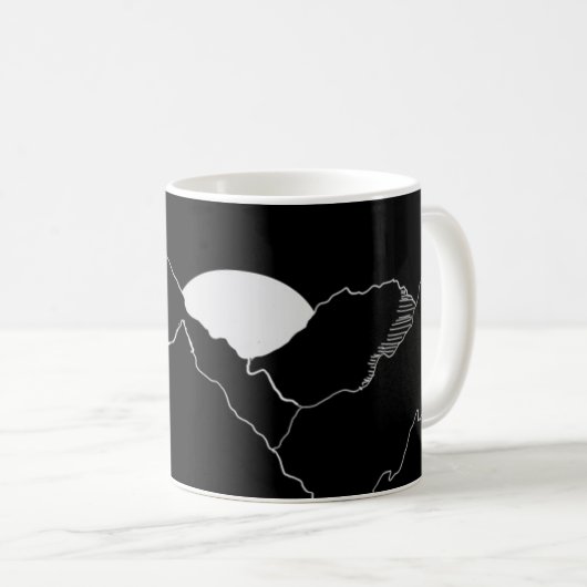 Mug Sunset in Black (Devant droit)