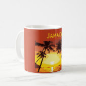 Mug Sunset Plage tropicale Jamaïque Palmiers N'importe (Devant gauche)