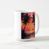 Mug Sunset Serenity Beach Scene (Devant droit)