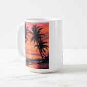 Mug Sunset Serenity Beach Scene (Devant gauche)