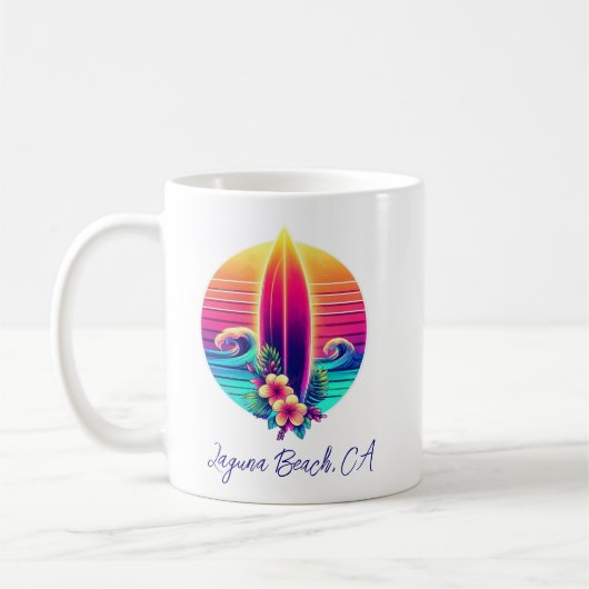 Mug Sunset Surfboard Paradise - (Gauche)