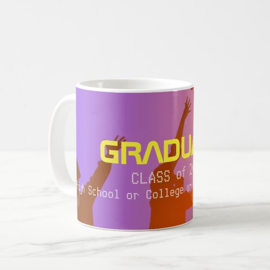 Mug Sunset Vibrant Moderne Tech Graduation (Devant gauche)