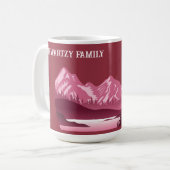 Mug Sunset vintage Red Mountain Lake (Devant gauche)