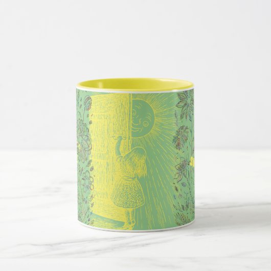 Mug Sunshine Girl Vert et Jaune (Centre)