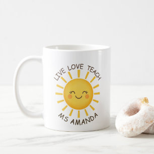 Mug Sunshine Live Love Enseigner Enseignant Personnali