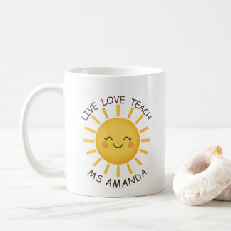 Mug Sunshine Live Love Enseigner Enseignant Personnali