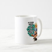 Mug Sunshine mélangé avec l'ouragan Retro femme au foy (Devant droit)