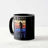 Mug SUP Girl My Happy Place Water Stand Paddle Board (Devant gauche)