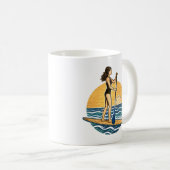 Mug SUP Sunset Paddleboard | Blue Coastal Life Graphic (Devant droit)