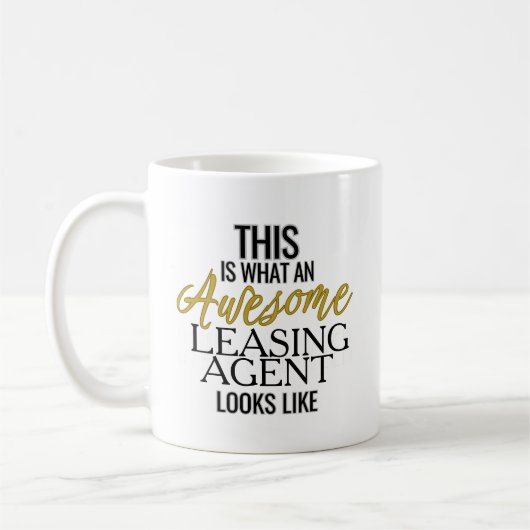 Mug Super Agent de Location | Cadeau Drôle (Gauche)