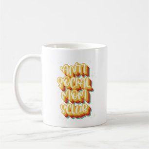 Mug Super anti social Moms Club maman rétro Funny