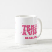 Mug super arc-en-ciel dix est une vibe 60's rétro marg (Devant droit)
