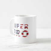 Mug Super Bro et le drapeau américain (Devant gauche)