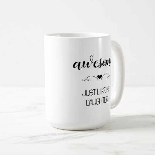 Mug Super Comme Fille Mère (Devant droit)