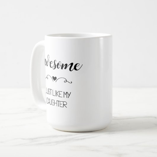 Mug Super Comme Fille Mère (Devant gauche)