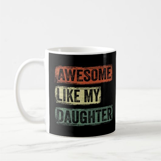 Mug Super Comme Ma Fille Fête des pères (Gauche)