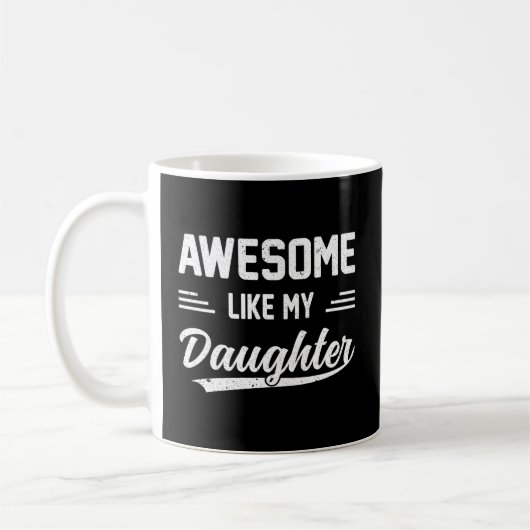 Mug Super Comme Ma Fille Papa Pères (Gauche)