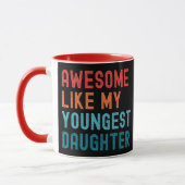 Mug Super Comme Ma Plus Jeune Fille Fête De Famille (Gauche)