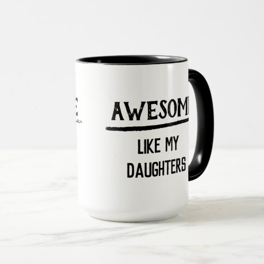 Mug Super Comme Mes Filles (Devant droit)