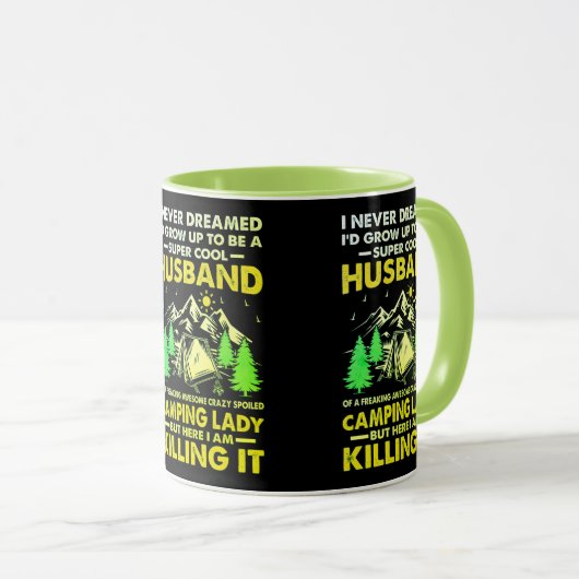 Mug Super Cool Mari de Camping Lady Funny Camper (Devant droit)