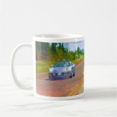Mug Super Cool Super Fast Silver Sports Car (Gauche)