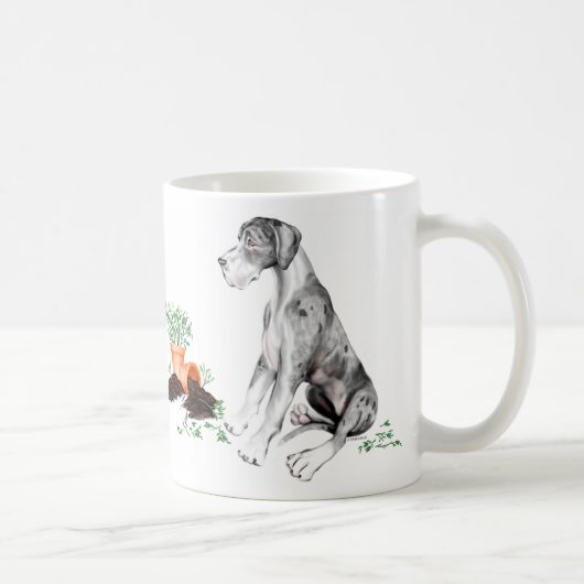 Mug Super Dane Naughty Pup MerleB UC (Droite)